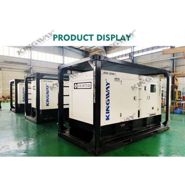 Зона II ATEX набор генератора 60KVA 3 участков дизельный с рамкой DNV 2.7-1 поднимаясь