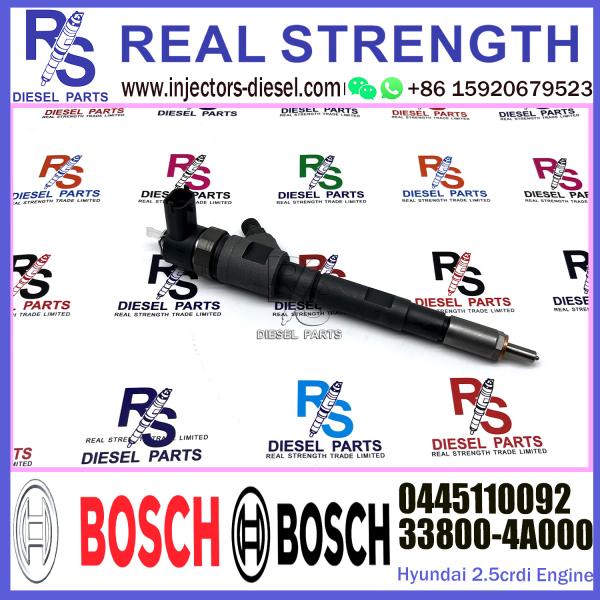 Diesel Fuel Common Rail Injector 0445110092 33800-4A000 33800-4A170 For KIA/HYUNDAI 2.5CRDi Engine