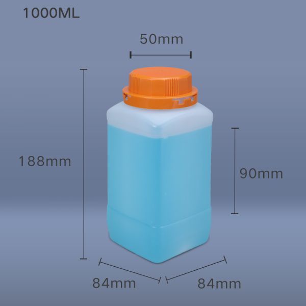 Custom 250ml 500ml 1L Wide Neck Plastic HDPE Bottles with Inner Lid Bottles for Chemical Powder Storage & Transportation