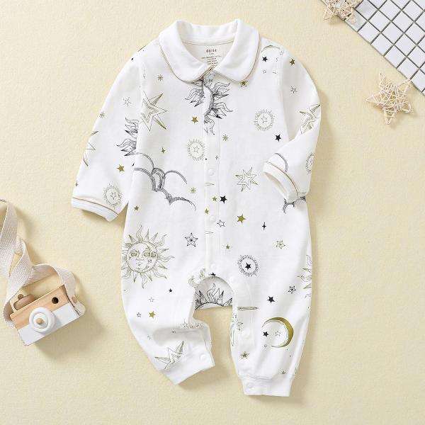 2023 Newborn In Stocks Or Customized 100% Organic Cotton with Printing Baby Clothing