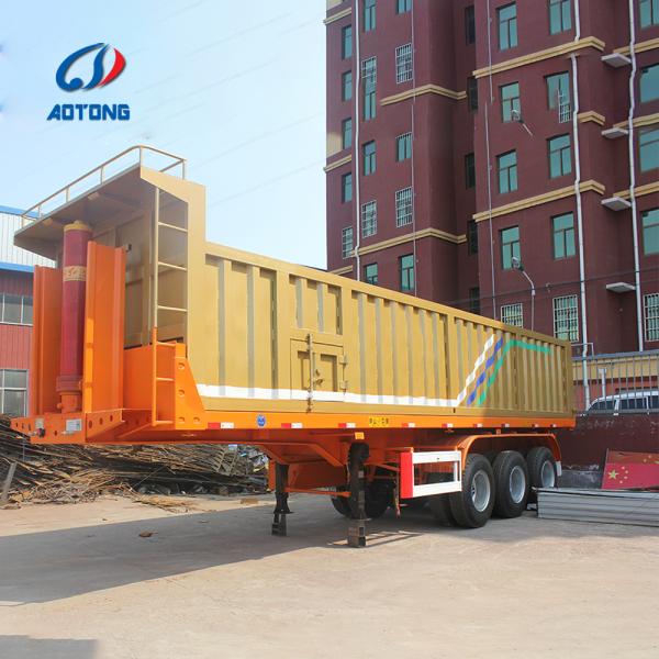 Heavy Duty 3-Axle Dump Semi Trailer 40T Capacity Steel Tipper End Dump Trailer for Working Conditions