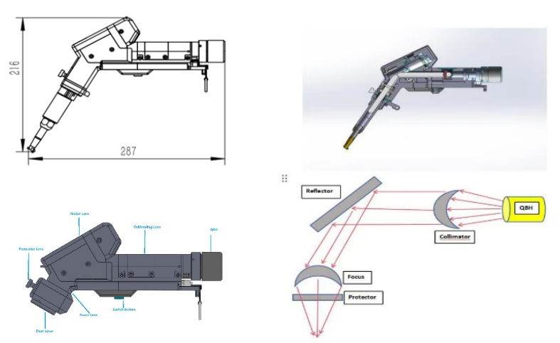 Handheld Three-in-One Laser Welder , 3 In 1 Handheld Laser Welding Cleaning Cutting Machine
