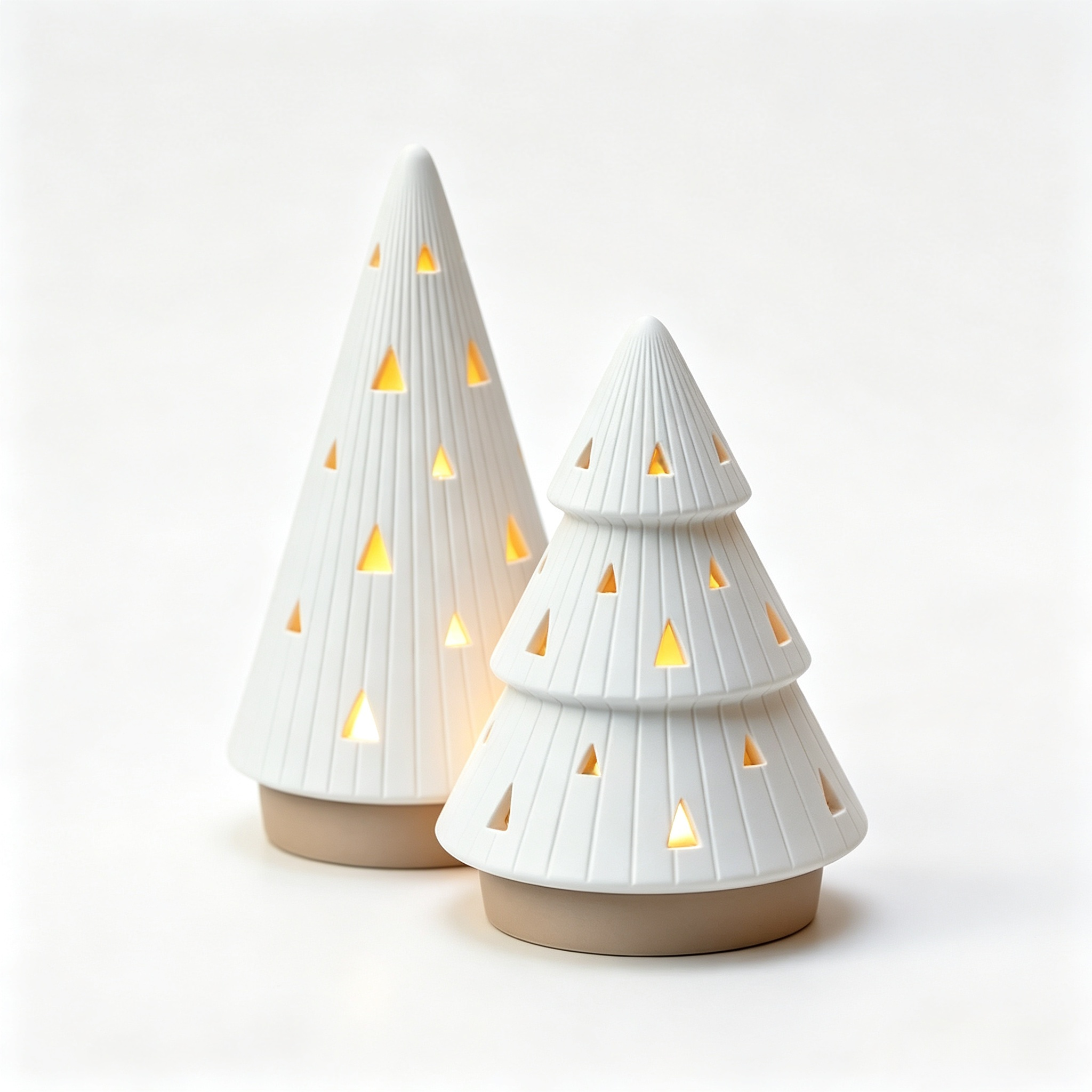 Nordic Textured 3D Printed Custom Ceramic Desktop Hollow Ornament Lamp
