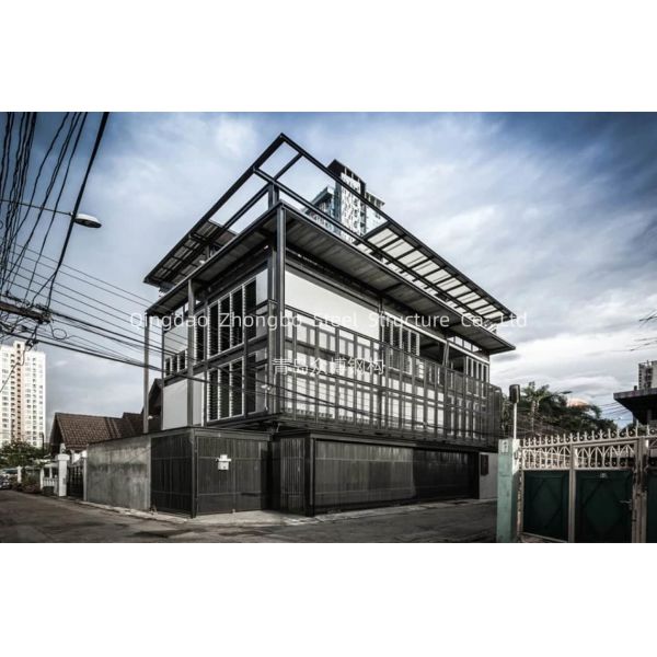 High Rise Prefabricated House Building Frame Construction Hotel Steel Structure