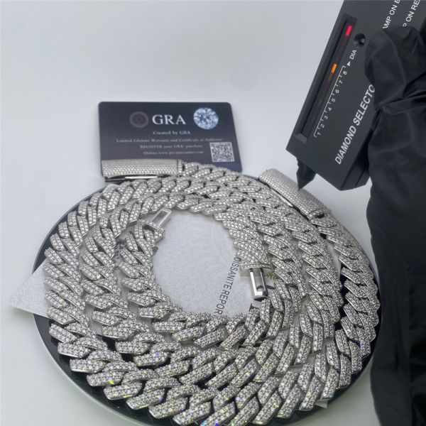 Безупречный хмель Moissanite тазобедренный приковывает бриллиантовое колье проштемпелеванное таможней американское