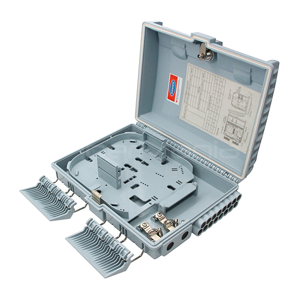 Внутренний / наружный оптоволоконный коробка окончания пластиковый корпус 16 портов SC Simplex тип