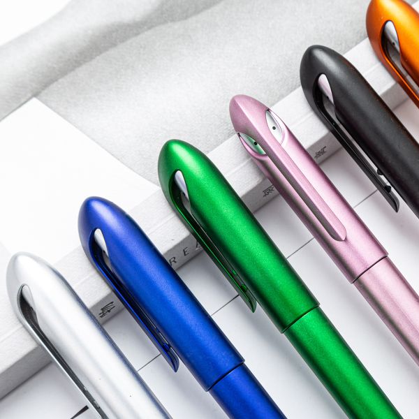 Soft Touch Screen Metal Stylus Pen with Brass Telescope Barrel and 0.5mm Writing Width