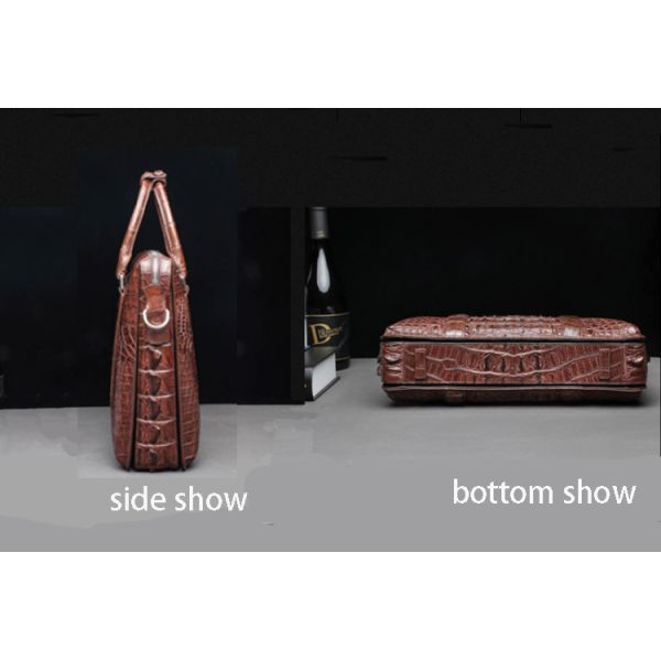 Factory wholesale sales promotion crocodile leather handbag shoulder slung briefcase men's business bag