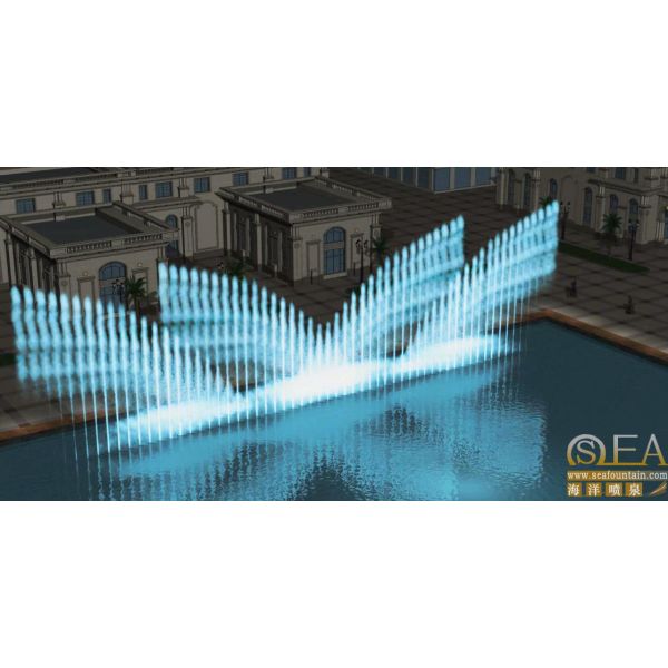 Outdoor amusement place fountain LED light decorative