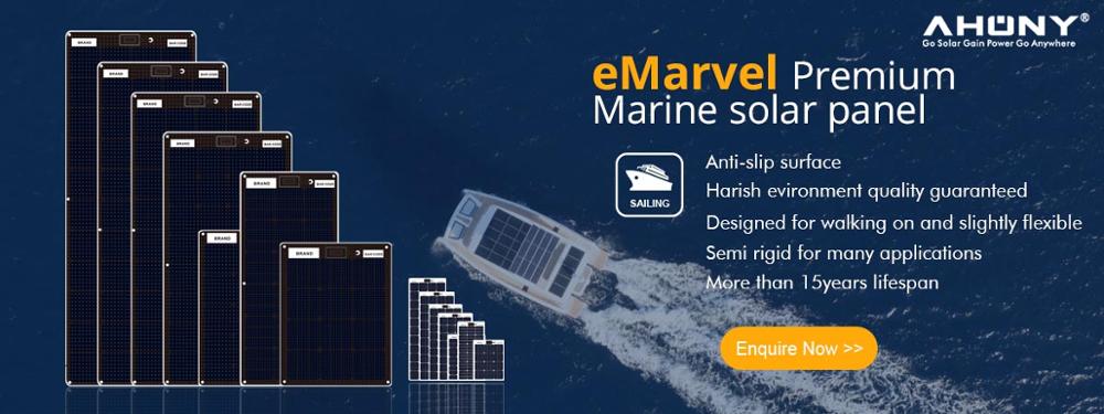 Черный ход на солнечной панели 155w Движение на антискад портативные морские солнечные панели