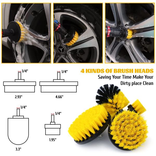 23PCS Car Detailing Brush Kit Microfiber For Interior Exterior