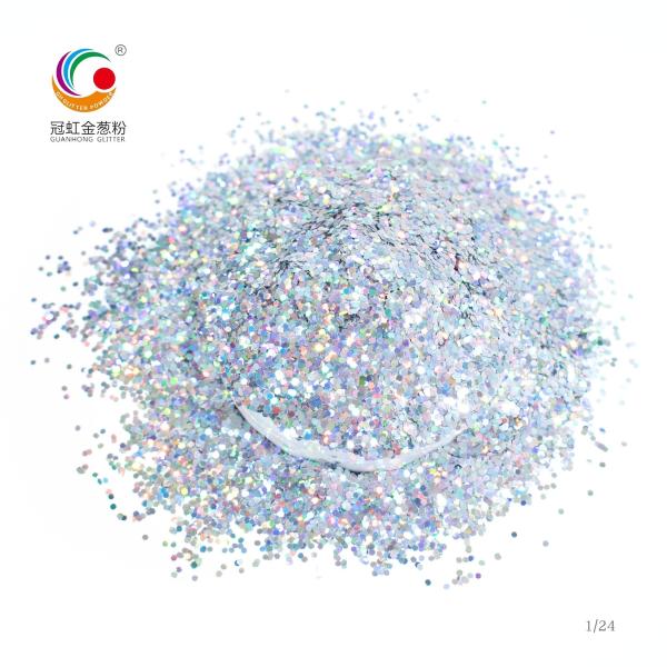 Fine Loose Bulk Holographic Glitter Black PET For Eyeshadow Wallpaper OEM