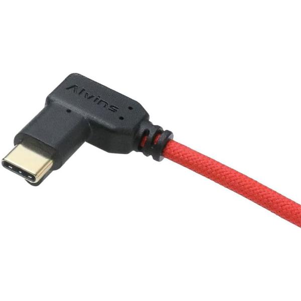Alvin's Red Locking USB C Cable for Blackmagic 4K G2 20in 10Gbps
