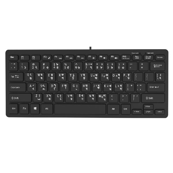 HIPS Material Waterproof Keyboard with 78 Carbon Film Keys Silent Design Multi-Language Support and USB Plug-and-Play