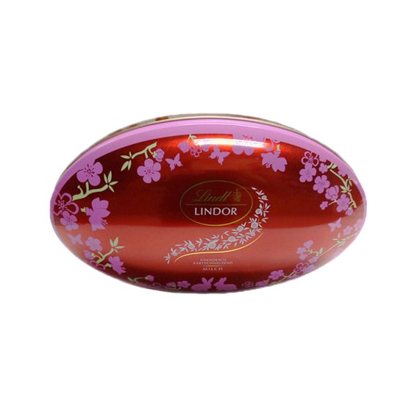 Ellipse Shape Small Chocolate Gift Boxes Tinplate Material For Food Packaging