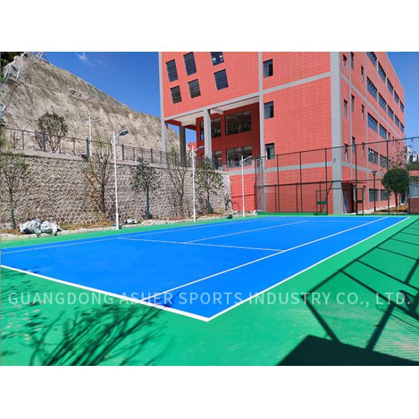 Ровный SPU поверхности справляясь материальная польза теннисного корта толщины 3mm