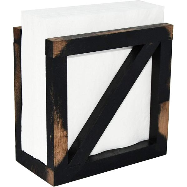 Customizable Rustic Napkin Holder for Farmhouse Decoration Printing Silk-screen/Burned