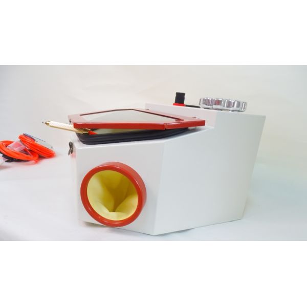 Double Tank Dental Lab Sandblaster porcelain Crowns Polishing Dental Nozzle Sandblasting