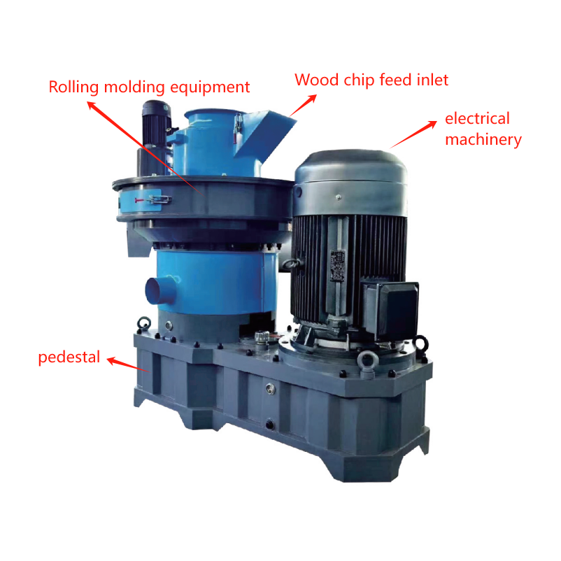 2500-3000KG/H Vertical Biological Pellet Machine / Biomass Ring Die Pellet Mill Machine