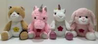 Proyector de estrellas musicales, luz nocturna de peluche, animales de peluche, juguetes para cantar para niños