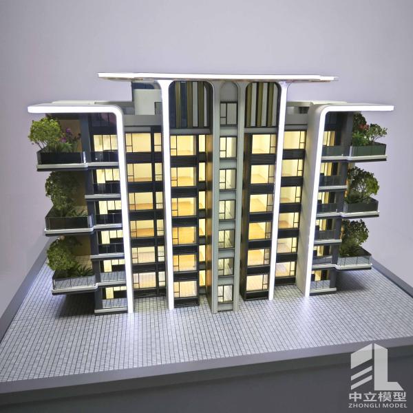 Residential 1:100 Scale Buildings With Lighting Landscaping Models Architectural