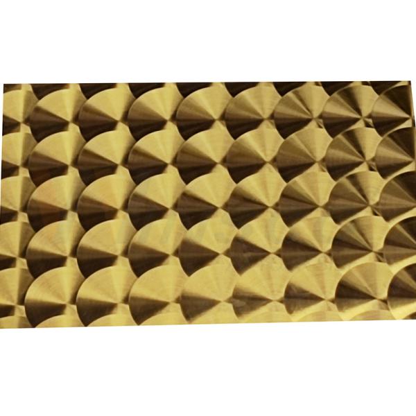 Laser SS 201 do ouro 3D do titânio da linha fina do CD placa 304 316 de aço inoxidável decorativa