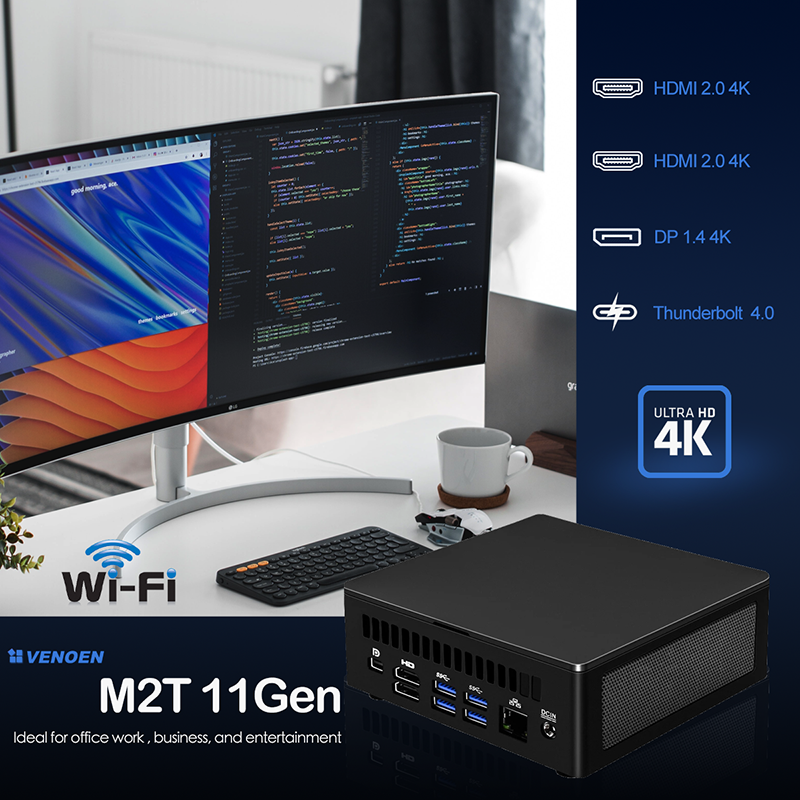 11th Gen CPU Mini Desktop Computer Tiger Lake i71165G7 11th PC RAM DDR4 NVME Display Port