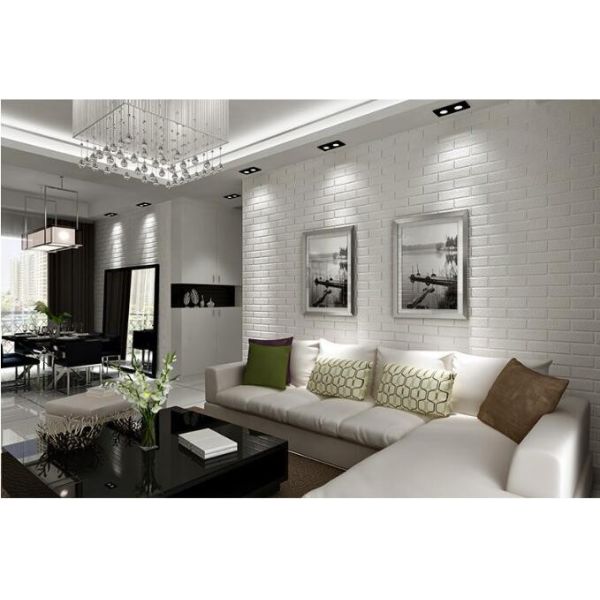 Papel de pared de espuma de PE 3d de estilo moderno amarillo brillante Panel de pared para la habitación del niño / jardín de infantes en el hotel