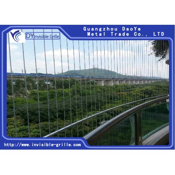 Protection Safety Stainless Steel Wire Grill  Aluminium for the Balcony Invisible Grille