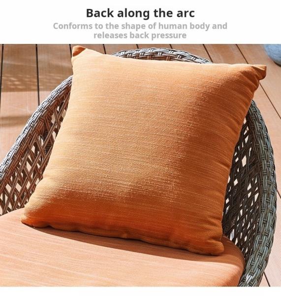 Mobiliário para o exterior Cadeiras de jardim de Rattan 3pcs Wicker Mesa de café e cadeira