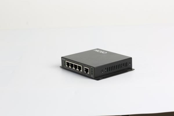 4 Rj45 1 Uplink Port High Power Optical Switch , Industrial Gigabit Ethernet Switch DC12V