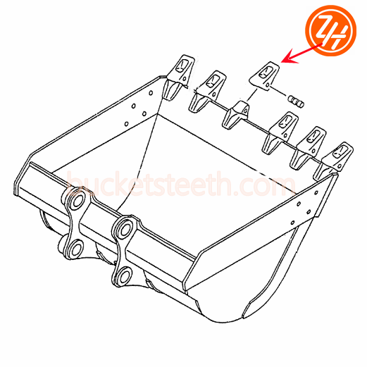 SHANTUI Abrasion Resistant 207-70-14151RC PC300RC Excavator Bucket Teeth Heavy Equipment KOMATSU