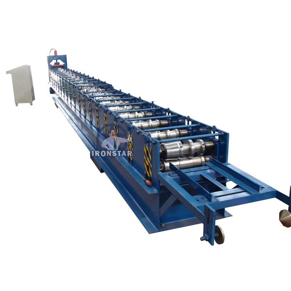 “Ironstar Aluminium Galvanized Steel Sheet K Gutter Roll Forming Machine K Style Gutter Making Machine”