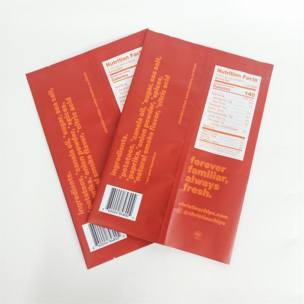MOPP PET Chips Snack Packaging Bags Food Grade Back Seal Bags