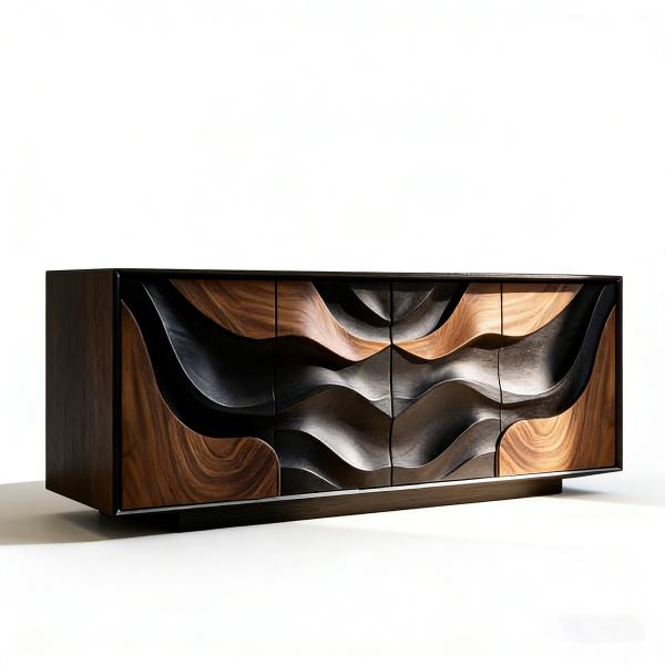 High Quality Wooden Sideboard Table with Large Storage Living Room Kitchen Buffet Cabinet Sideboard with Drawer and Doors