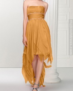 Фантастичные без бретелек платья вечера в желтом цвете для всех случаев