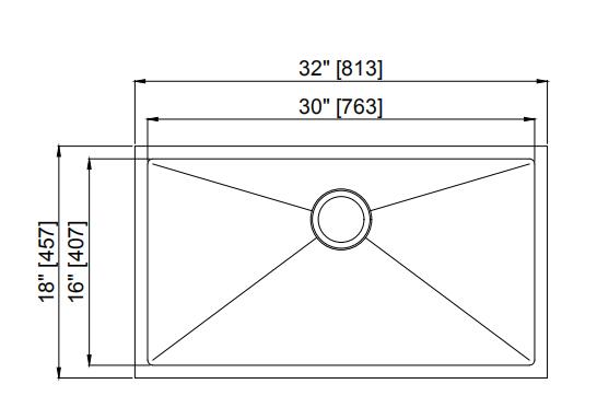 Кухонная раковина нержавеющей стали коррозионной устойчивости/смещения кухонной раковины нержавеющей стали Ундермоунт 32 дюймов хорошая