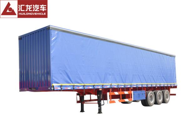 Aluminum Alloy Rail Curtain Side Trailer  2 Inches Kingpin Length Curtain Printable