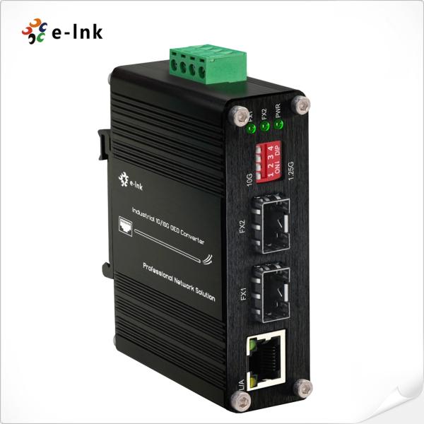 Convertisseur de média Ethernet OEO SFP+ 1G/10G industriel avec répéteur 3R