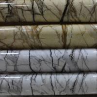 Films en PVC en marbre brillant en feuille de marbre en PVC pour meubles et revêtements muraux glamour