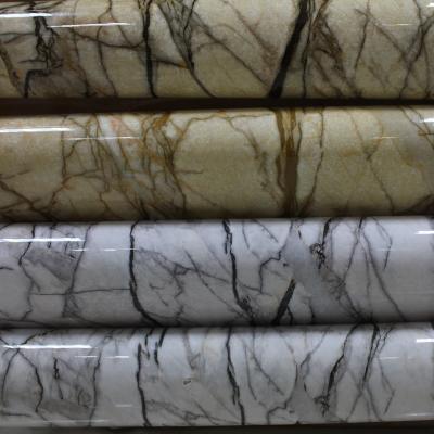 Glossy Marble Pvc Film Marble Pvc Foil  For Glamorous Furniture And Wall Coverings