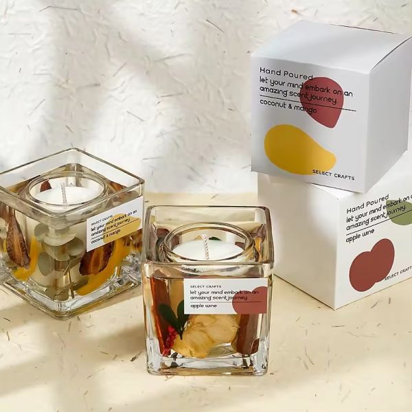 Aroma Light Candles Clear Glass Jar Aroma Candles Home Fragrance Gifts