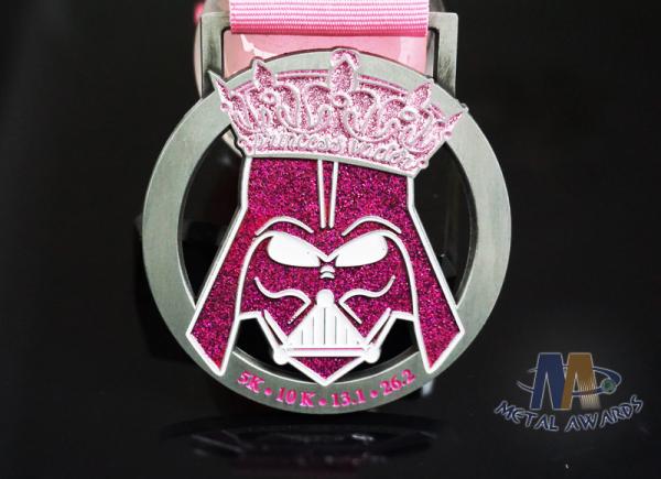 Unique Decoration Enamel Medals For Sports Events Gliter Color Anti Corrosion