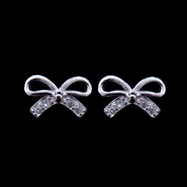 Christmas Holiday Gift 925 Sterling Silver Jewelry / Tree Colot Cz Green And Pink Earrings