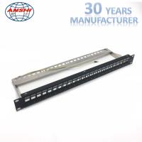 Tipo modular protegido STP en blanco descargado del panel de remiendo de la red del panel de remiendo del soporte de estante