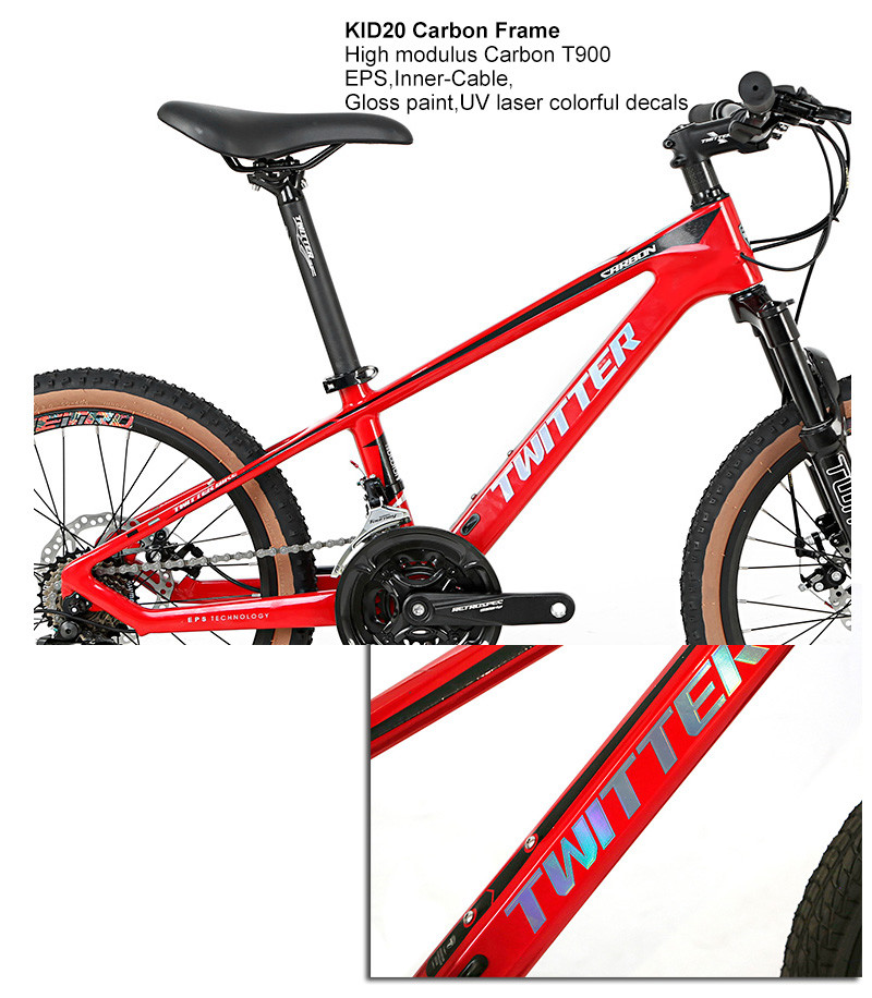 скорость горного велосипеда SHIMANO EF500 21 волокна углерода 20inch с тарельчатым тормозом