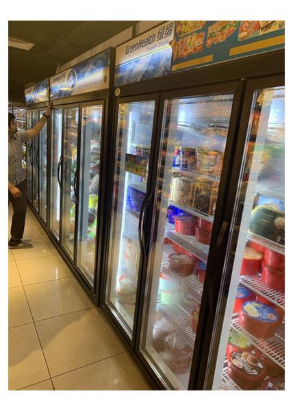 Customized Commercial Glass Display Showcase Upright Drink Coolers