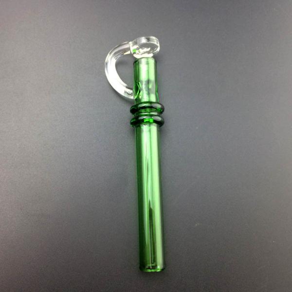 Pretty Colorful Glass Oil Nail One Hitter Piece Hand Blown Production Technology
