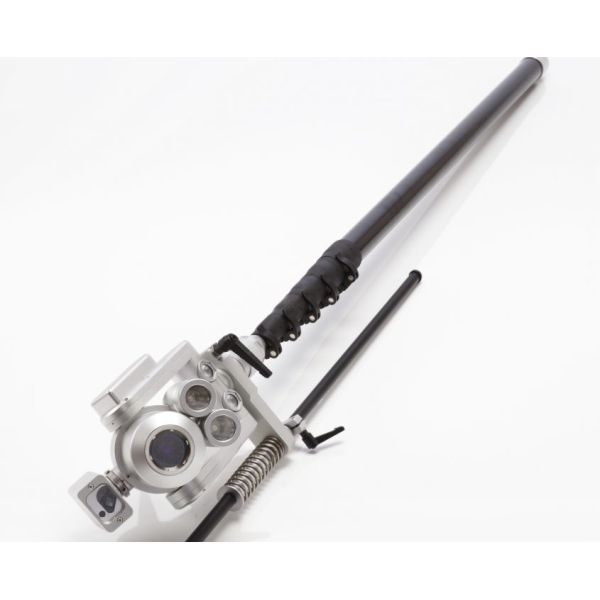 望遠鏡のポーランド人によって取付けられる調査のカメラ、レーザーが付いている下水道のポーランド人の点検カメラ