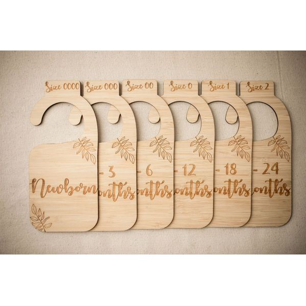 12 Pcs Baby Cloth Divider Card Hanging Clothes Closet Shelf Dividers Monthly  For Babies